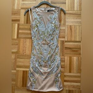 Amytis Paris Crystal Formal Midi Dress